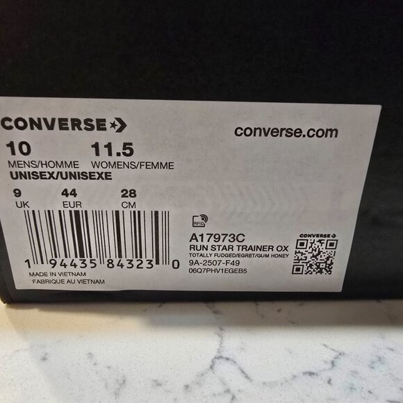 Converse Run Star Trainer Sneakers Low Top Brown Pony Hair A17973C 2025 Mens 10 - Picture 10 of 16